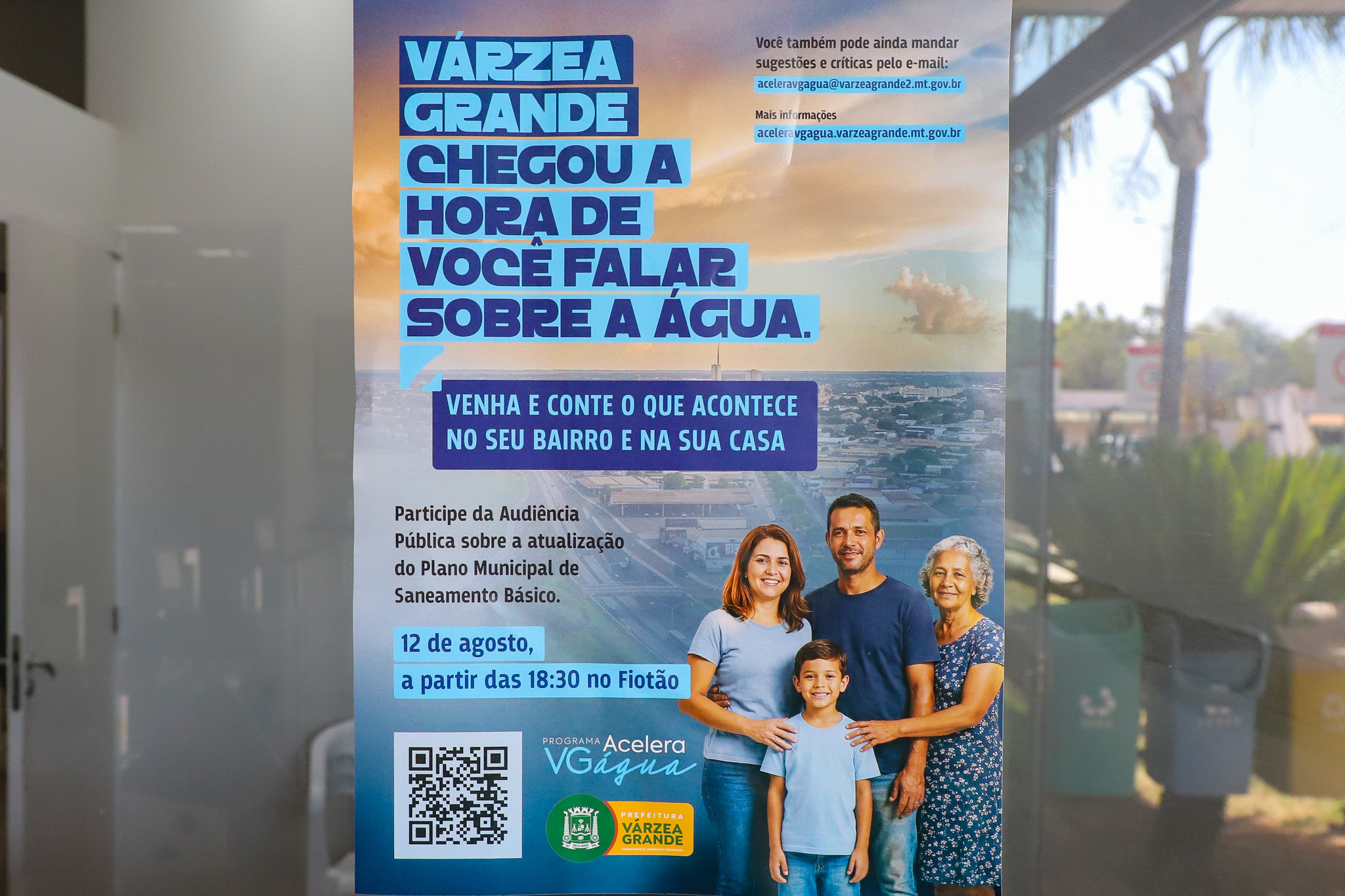 Audiência pública do PMSB acontece hoje (12), às 18h30, no Fiotão, em Várzea Grande