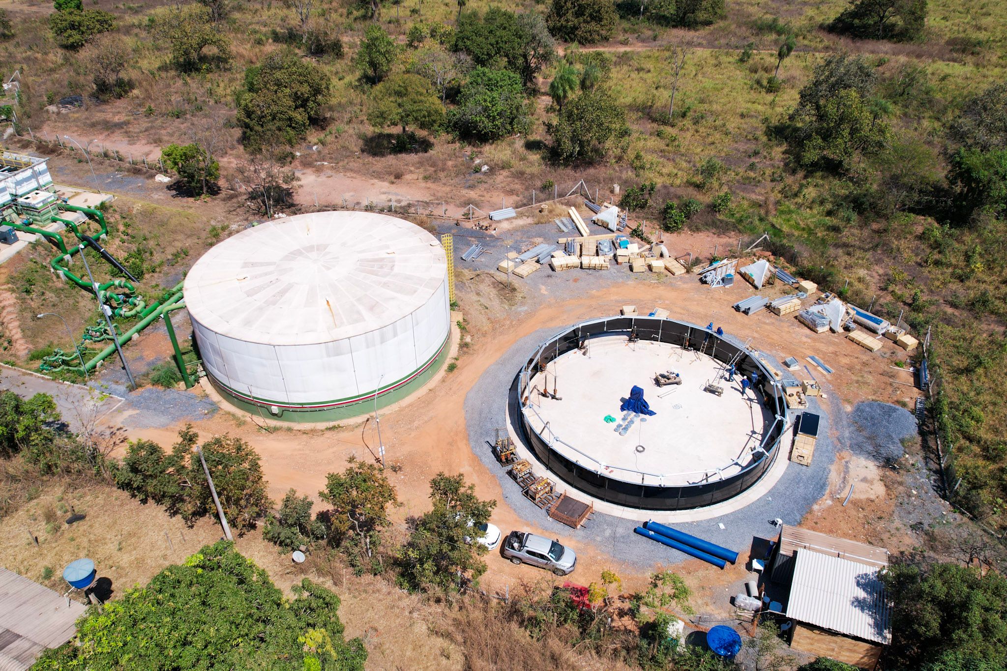 Reservatórios chegam a 82% de execução e vão reforçar abastecimento de água em Várzea Grande